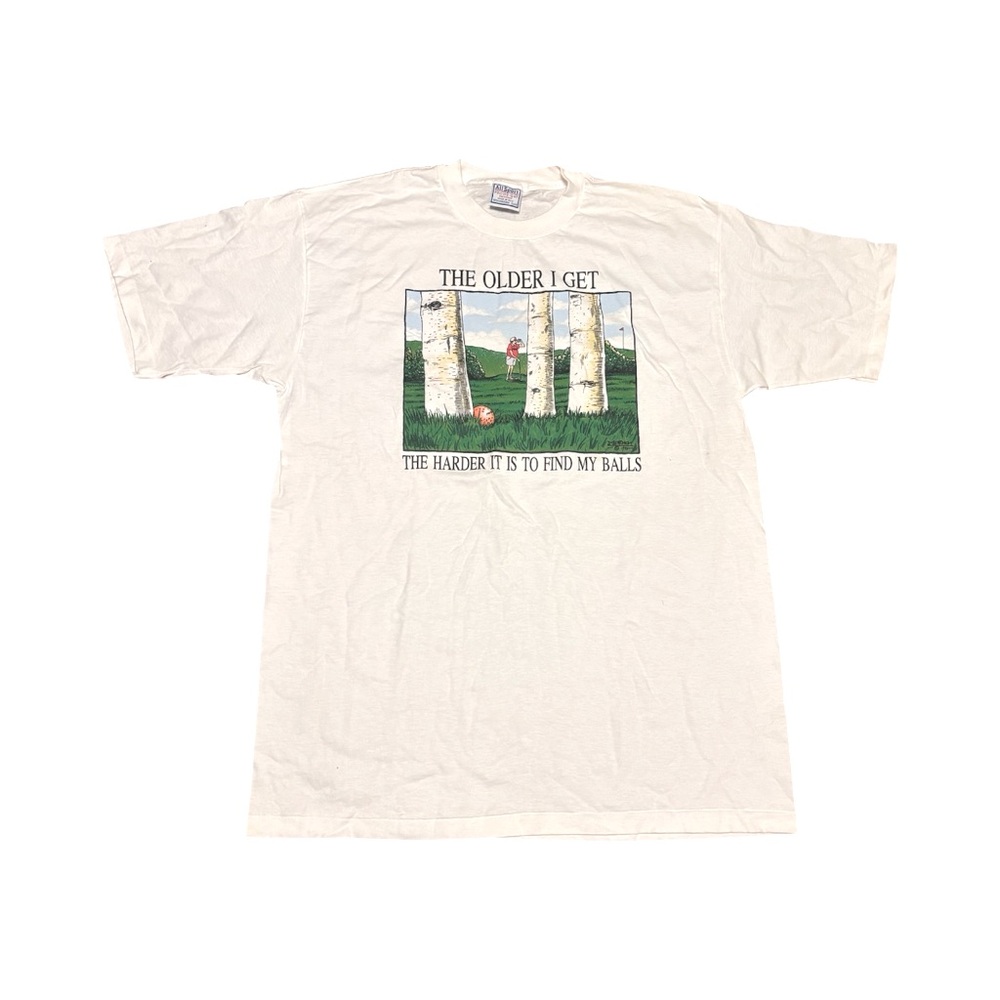 Vintage Golf Graphic T-Shirt “The older I get the harder it is to find my balls”